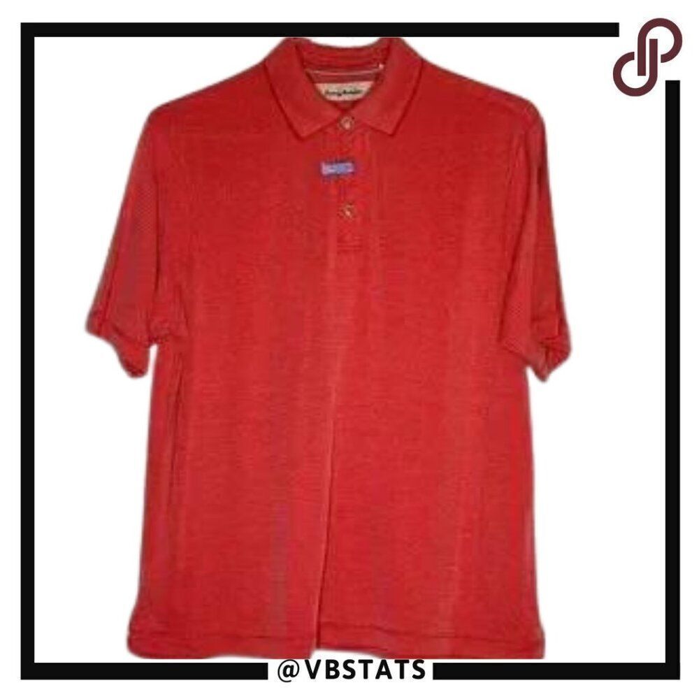 ‎Small Tommy Bahama Red-Orange SS Polo